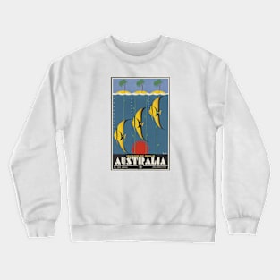 Barrier Reef Australia Vintage Travel Poster Crewneck Sweatshirt